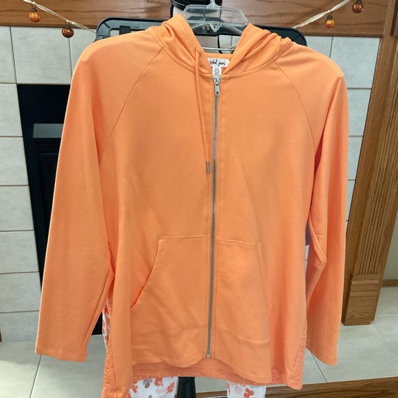 NWT Tribal Jeans Apricot Full Front Zip Hoodie, Women’s Sz P/S - Picture 2 of 10